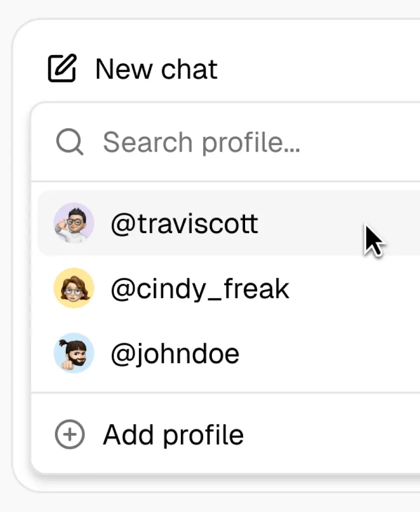Select your profile